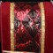 The Ribbon People Burgundy Red and Gold Sparkling Argyle Wired Craft Ribbon 6" x 10 Yards